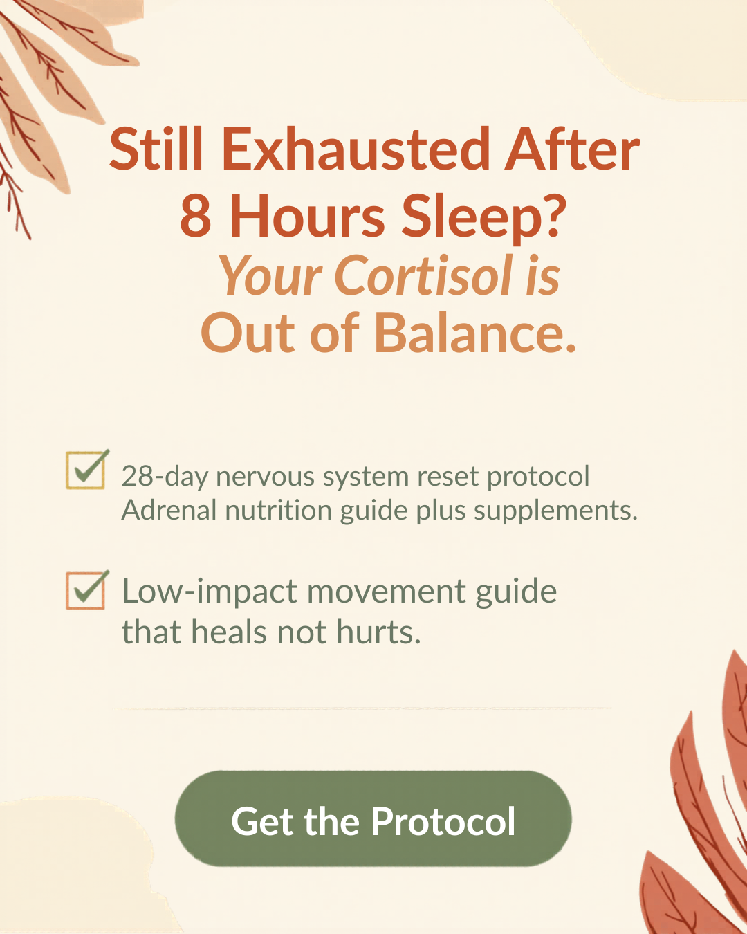 28 Day Cortisol Recovery Protocol